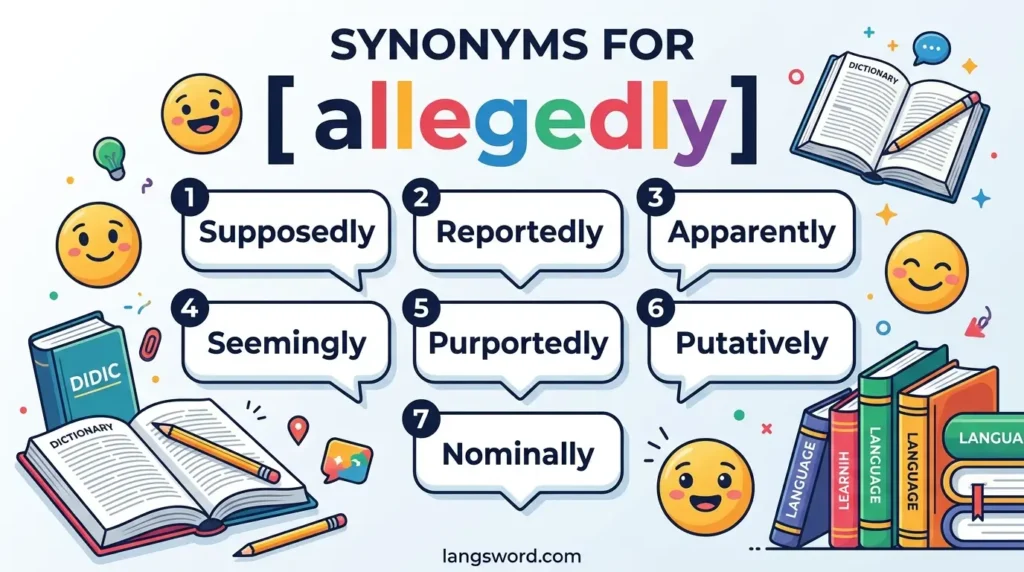 Synonyms for Allegedly