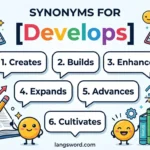 synonyms for develops