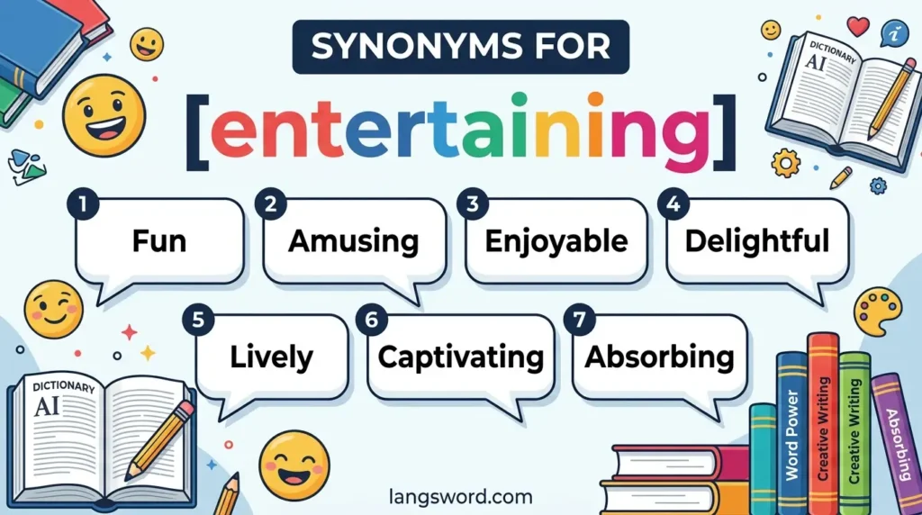 synonyms for entertaining