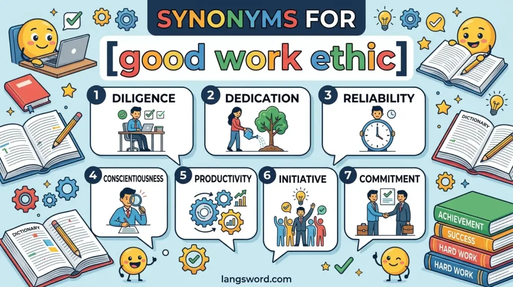 synonyms for good work ethic