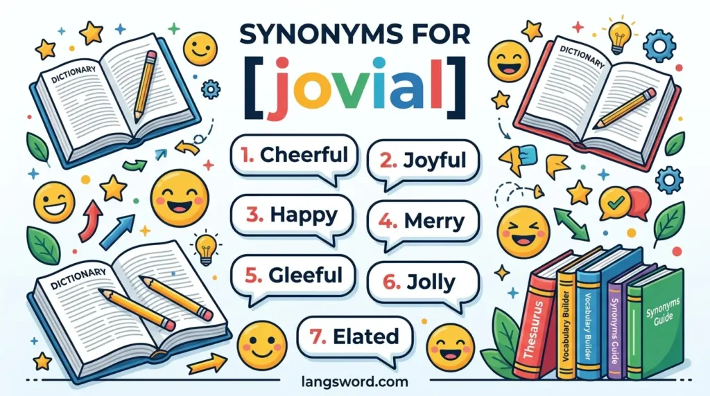 synonyms for jovial