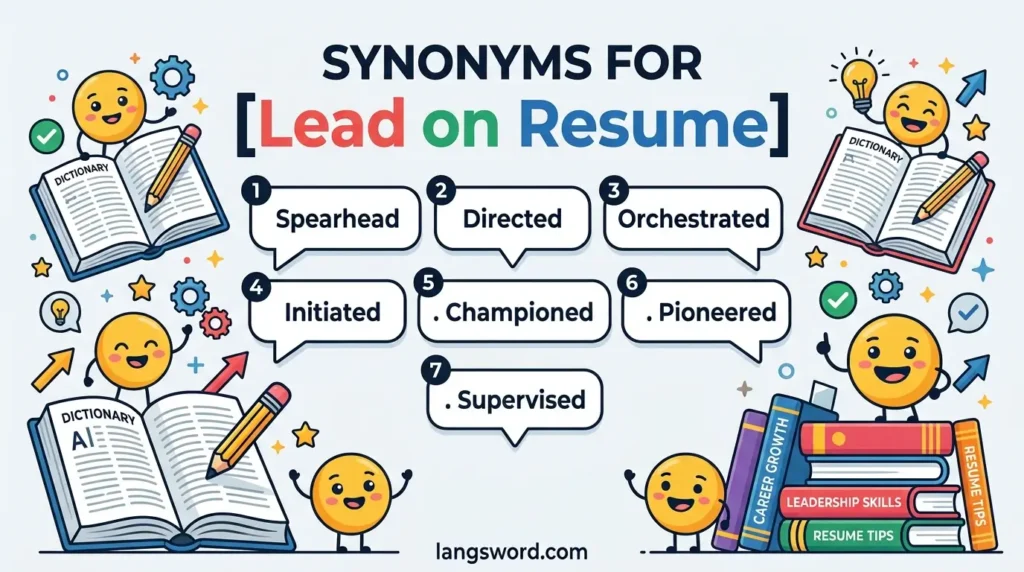 synonyms for lead on resume