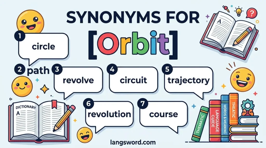 synonyms for orbit