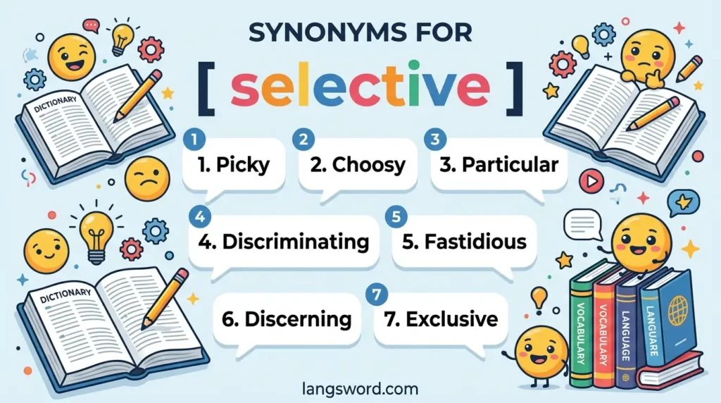 synonyms for selective